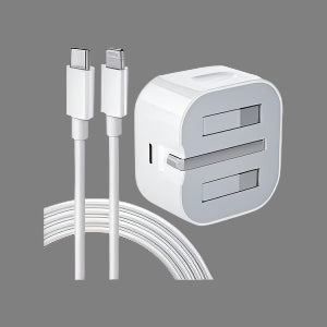 Compact Apple 50W wall charger for iPhone and iPad